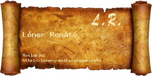 Léner Renátó névjegykártya