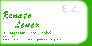 renato lener business card