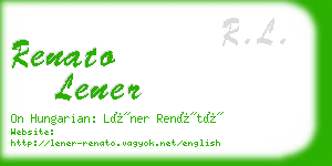 renato lener business card